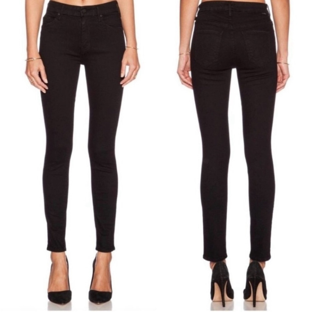 Mother The Looker High Waisted Skinny Jeans Model Spy Wash Black Size 31 |